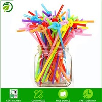 8 Inch Colorful Pack of 250 Biodegradable &amp;amp; Compostable Straws PLA Bendy Drinking Straw
