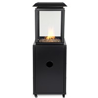 Outdoor Pyramid Real Flame Gas Patio Heatet with Glass Panels