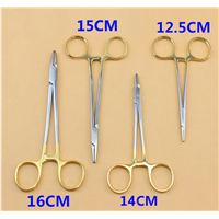 Reusable Stainless Steel Gold Plated Handle Orthodontic Forceps Surgical Instrument
