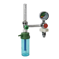 Piston Type Medical Oxygen Regulator with Flowmeter &amp;amp; Humidifier Bottle G5/8 Botton Entry
