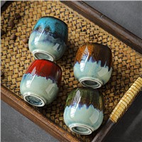 Ceramic Colored Coffee Mug 150 Ml Kiln Hand-Painted Creative Teacups Gift Espresso Cup