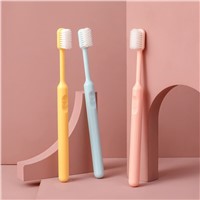 Candy-Colored Soft-Bristled Toothbrush Adult Couple Home Family with Protective Cover Ultra-Fine Ultra-Soft Small Head t