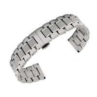Classic Solid Stainless Steel Watch Band 5 Beads Fold Clasp Watch Strap for Longines Link Bracelet