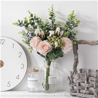 Artificial Rose & Eucalyptus Bridal Bouquet