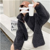 Custom Luxury Cloth Sheep Shearing Fur Plush Overcoat Multi Color Fur Parka Winter Women Fleece Jackets Coat