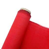 Fireproof Red Acrylic Coated Fiberglass Fabric for Welding Blanket