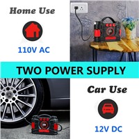 AC 230v 110v DC 12v Tire Inflators Air Compressor Pump