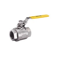 GKV-125L Ball Valve, 2 Piece, Threaded Connection, Full Port, with Lever Handle