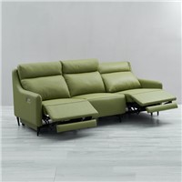 Italian Minimalist Leather Smart Sofa Living Room Straight Row Three-Seat First-Class Fashion Space Capsule Electric