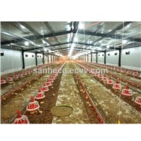 Prefabricated Steel Structure Agricultural Hen Housing / Automatic Climate-Controlled Chicken Sheds / Chicken Barns
