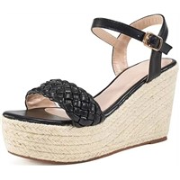New Women's Shoes Wedge High Heel Muffin Straw Woven Hemp Rope Fashion Open-Toe Platform Sandals For Lady