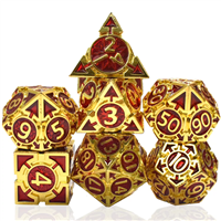 AN Gold Size Bulk Custom Round Corner Wholesale Polyhedral Entertainment Party Metal Polyhedral Dices