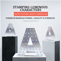 Customizable Luminous Perforated Word Outdoor Exposed Lamp Bead Advertising Word Series Stainless Steel Dot Matrix Lumin