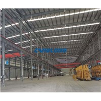 Prefabricated Steel Structure Metal Frame with Crane Low Cost Workshop Construction Building