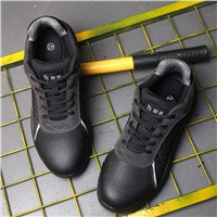 Labor Insurance Shoes High-Quality Cowhide Rubber Sole Anti-Smashing Anti-Puncture Non-Slip Breathable Safety Shoes Dire