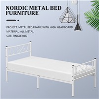 Cheap Nordic Metal Bed Furniture for Hotel-Bedroom-Apartment-Loft Wrought Iron Metal Bed.