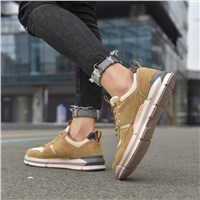 Men's Style Fashion with Leather Casual Shoes Non-Slip Wear Support Mailbox Contact