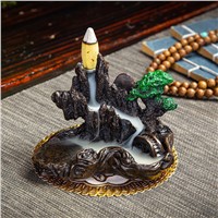 Resin Backflow Incense Burner Family Ornament
