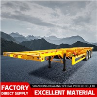 20 Tons-80 Tons Truck Trailer 3 Axle 4 Axle Skeleton 20 Feet Container Semi-Trailer
