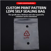 LDPE Self-Sealing Bag Transparent Flat Pocket Printing Plastic Film Packaging Plastic Bag