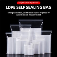 Sealed Self-Sealing Bag Transparent Wholesale Bone Bag Thickened Plastic LDPE Printing Self-Sealing Bag