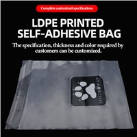 Transparent LDPE Printed Self-Sealing Bag Printed Logo Clip Chain Bag Self-Sealing Plastic Bag