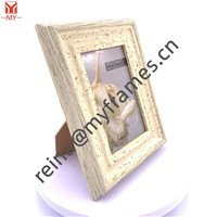 Wholesale 4x6 Inch PS Plastic Wood Texture Photo Frame Desk for Living Room Decoration