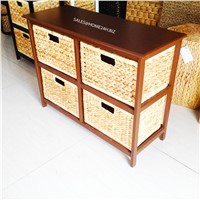 Chest of 4 Drawers Cabinet Water Hyacinth Wholesale Products