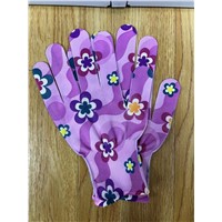Ladies Style Garden Gloves without Latex Coating, Working Gloves In Flower Designs, Garden DIY Tools