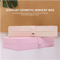 European &amp;amp; American Style Portable Jewelry Box Clamshell Simple Earrings Earrings Ring Storage Cosmetics Accessories s