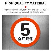 Circular Ban Speed Limit Sign, Aluminum Plate + Reflective Film (Support Customization)