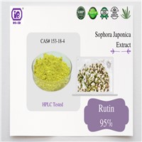 Rutin 95% CAS 153-18-4 Fructuss Sophorae Extract Antioxidant Cosmetic Raw Materials