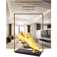 European &amp;amp; American Style Golden Boots Trophy Soccer Shooter Competition Creative Trophy Soccer Shoes
