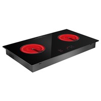 220V Dual Ceramic Infrared Cooker Induction Cooktop for Counter Top Rang 4000w