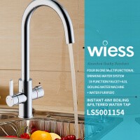 WIESS Four-in-One Multi-Function Drinking System (4-Function Faucet + 4.0L Water Boiler + Water Purifier)