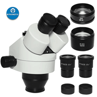 7X-45X Simul-Focal Trinocular Zoom Stereo Microscope Head