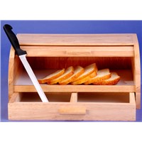 Wooden Bread Box with Laser Logo & Drawer Box