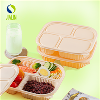 3 5 Compartment Eco Friendly Biodegradable Disposable Packaging Cornstarch Corn Starch Takeaway Bento Food Container