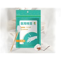 Medical Cotton Swabs with Wooden Stick (Sterile), Length: 10cm, Dia.: 0.7cm
