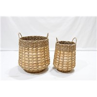 New Design Water Hyacinth Storage Basket-SD10520A-2NA
