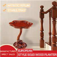 European Style Flower Stand Living Room Solid Wood Flower Stand