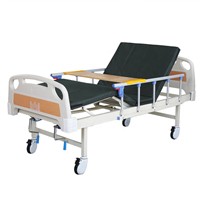 China Supplier Elderly Patient Hospital Beds Two-Function Manual Hospital Bed for Home Use