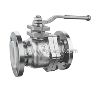 Two Piece or Three Piece Flange Type PTFE Lined Fluorine Ball Valve with Worm Gear for Acid-Proof for Water Treatment