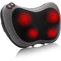 Back Massager with Heat, Shiatsu & Neck Massager with Deep Tissue Kneading, Electric Back Massage Pillow for Back, N