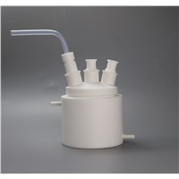 500ml Three-Necked PTFE Flask Tetrafluoro Reaction Flask for PTFE Condensation Recovery Device
