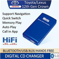 4 in 1 Digital Music Changer for Toyota, Bluetooth-USB-AUX &amp;amp; Handsfree Calling, Loseless APE/FLAC/WAV CD Quality