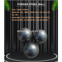 80MM Grinding Steel Balls Forged Type Surface Hardness 60-65 B2 B3 B6 Materials