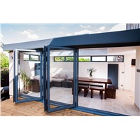 Contemporary Customize Entry Aluminum Folding Doors Bi-Fold Doors