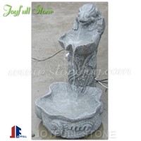 Stone Carved Rock Garden Water Fountain