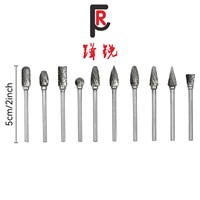 10pcs 3x6mm 3mm Shank Tungsten Carbide Burrs Set Shank Double Cut Solid Carbide Rotary Burr Set for Die Grinder Drill